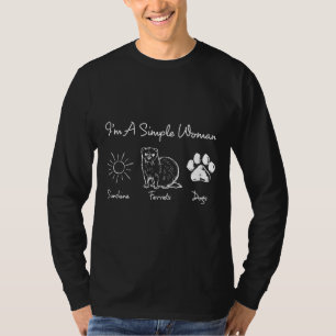 Im A Simple Woman Ferrets Amp Dogs T-Shirt