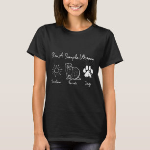 Im A Simple Woman Ferrets Amp Dogs T-Shirt