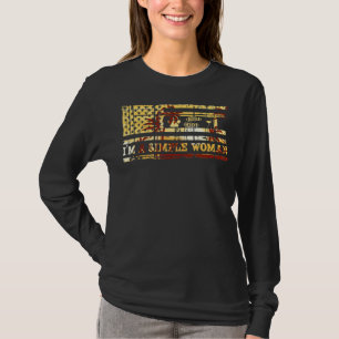 I'm A Simple Woman Love Dog Flip Flop Wine Present T-Shirt