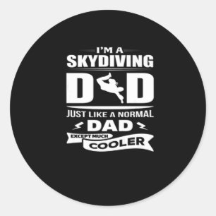 I'M A Skydiving Dad TShirt Classic Round Sticker