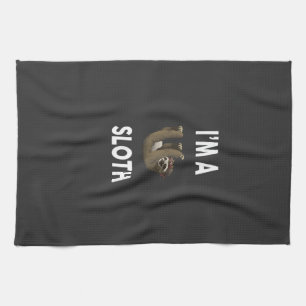I'm A SLOTH T-Shirt Funny SLOTH T-Shirt Tea Towel