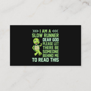 I'm A Slow Runner Turtle Half Marathon Running Lov Enclosure Card