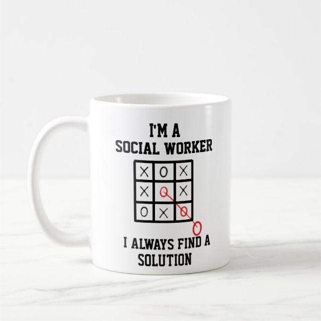Im A Social Worker I Always Find A Solution Mug (Left)