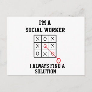 Im A Social Worker I Always Find A Solution Postcard