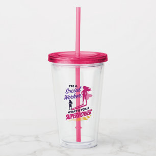 I'm a Social Worker What's Your Superpower Acrylic Tumbler