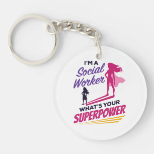 I'm a Social Worker What's Your Superpower Key Ring