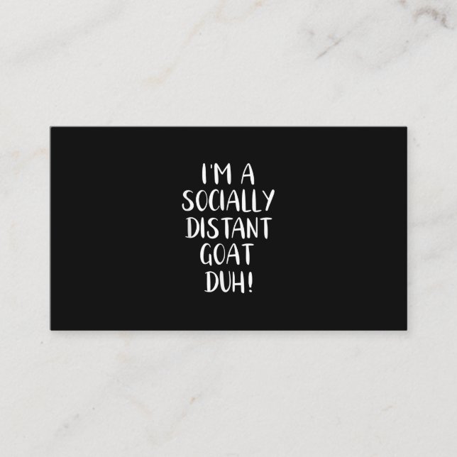 I'm a Socially Distant Goat Funny Halloween Enclosure Card (Front)
