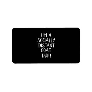 I'm a Socially Distant Goat Funny Halloween Label