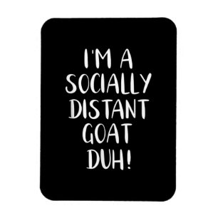 I'm a Socially Distant Goat Funny Halloween Magnet