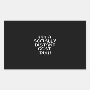 I'm a Socially Distant Goat Funny Halloween Rectangular Sticker