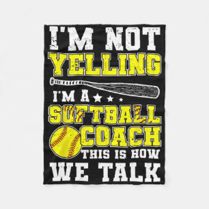 I'm A Softll Coach Funny Softll Coaching Fleece Blanket