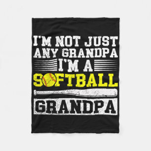 I'm A Softll Grandpa Of A Softll Player Grandfathe Fleece Blanket