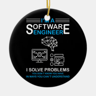 I'm a Software Engineer Software Developer  Ceramic Tree Decoration