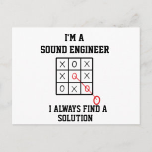 Im A Sound Engineer I Always Find A Solution   Postcard