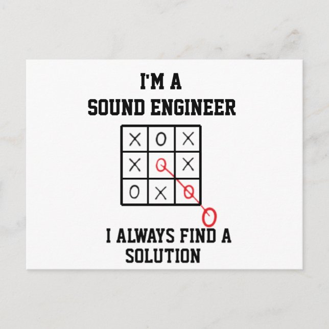 Im A Sound Engineer I Always Find A Solution   Postcard (Front)
