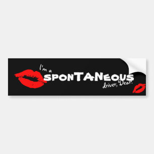 I'm a spontaneous Driver Dear Red Lip Kiss Sticker