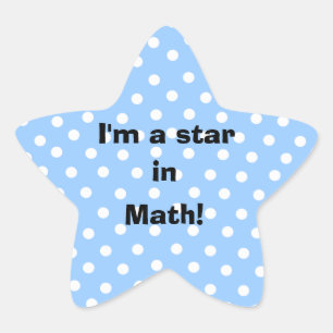 I'm a star in math customisable subject stickers