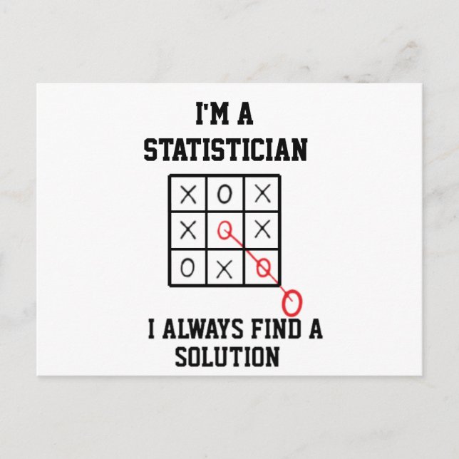 Im A Statistician I Always Find A Solution   Postcard (Front)