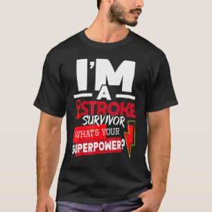 I'm A Stroke Survivor  Stroke Awareness Red Ribbon T-Shirt
