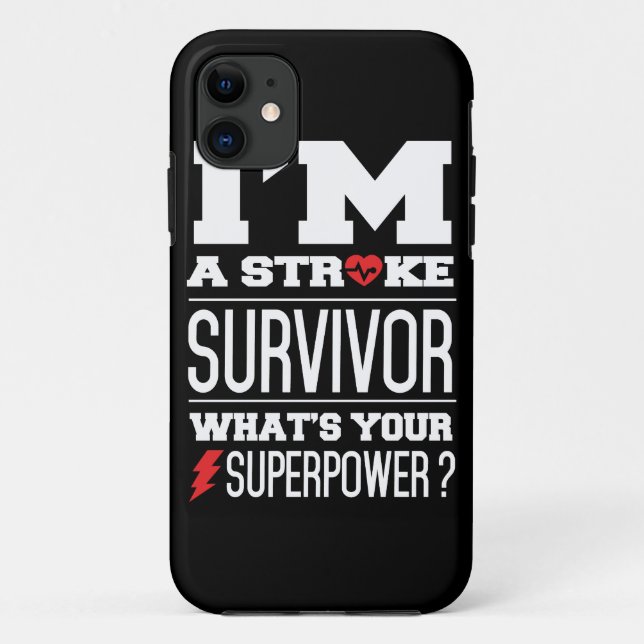 I'm A Stroke Survivor. What's Your Superpower? Case-Mate iPhone Case (Back)