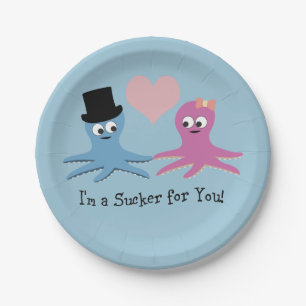 I'm a sucker for you! Cute Octopi Paper Plate