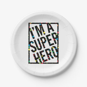 I'M A SUPERHERO  PAPER PLATE