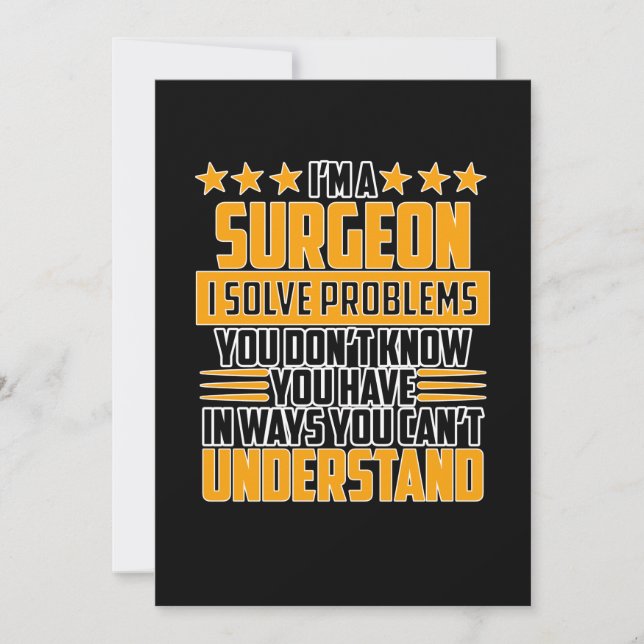 I'm A Surgeon Surgery Medical Doctor Neurology Gra Thank You Card (Front)