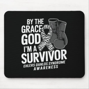 I'm A Survivor Boxing Glove Zebra Ribbon Eds Aware Mouse Mat