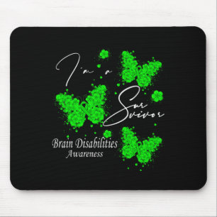 I'm A Survivor Brain Disabilities Awareness Butter Mouse Mat