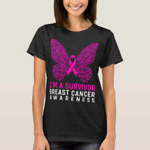 Im A Survivor Breast Cancer Awareness Women Pink R T-Shirt