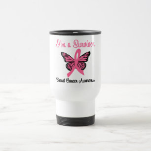 I'm a Survivor Breast Cancer Travel Mug