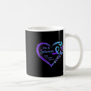 I'm A Survivor Butterfly Heart Suicide Prevention Coffee Mug