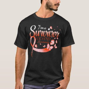 I'm A Survivor COPD Awareness Butterfly Ribbon T-Shirt