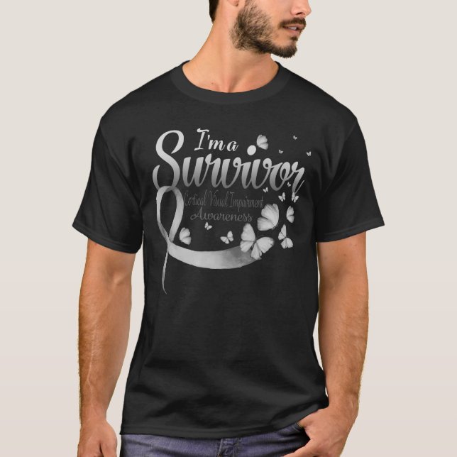 I'm A Survivor Cortical Visual Impairment Awarenes T-Shirt (Front)