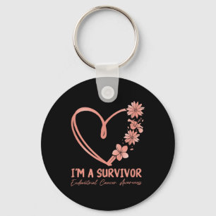 Im A Survivor. Endometrial Cancer Awareness  Key Ring