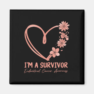 Im A Survivor. Endometrial Cancer Awareness  Magnet