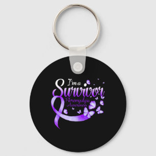 I'm A Survivor Fibromyalgia Awareness Butterfly 1 Key Ring