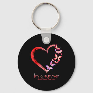 Im A Survivor Heart Disease Awareness Month Red Ri Key Ring