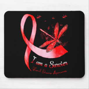 Im A Survivor Heart Disease Awareness Month Red Ri Mouse Mat