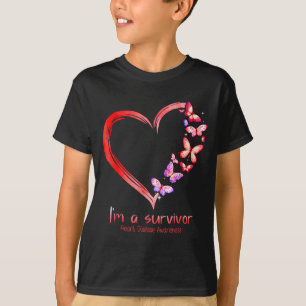 Im A Survivor Heart Disease Awareness Month Red Ri T-Shirt