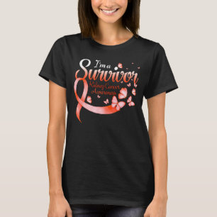 I'm A Survivor Kidney Cancer Awareness Butterfly R T-Shirt