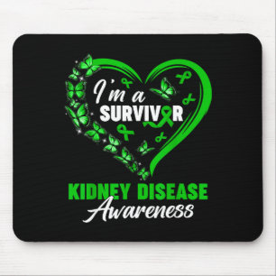 Im A Survivor Kidney Disease Awareness Green Butte Mouse Mat