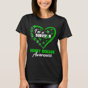 Im A Survivor Kidney Disease Awareness Green Butte T-Shirt