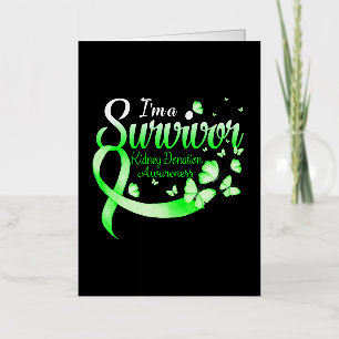 I'm A Survivor Kidney Donation Awareness Butterfly Foil Greeting Card