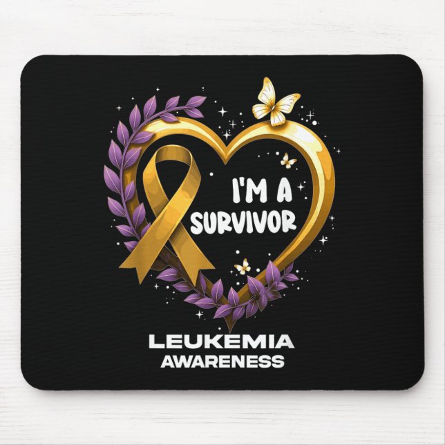 Im A Survivor Leukaemia Awareness Mouse Mat (Front)