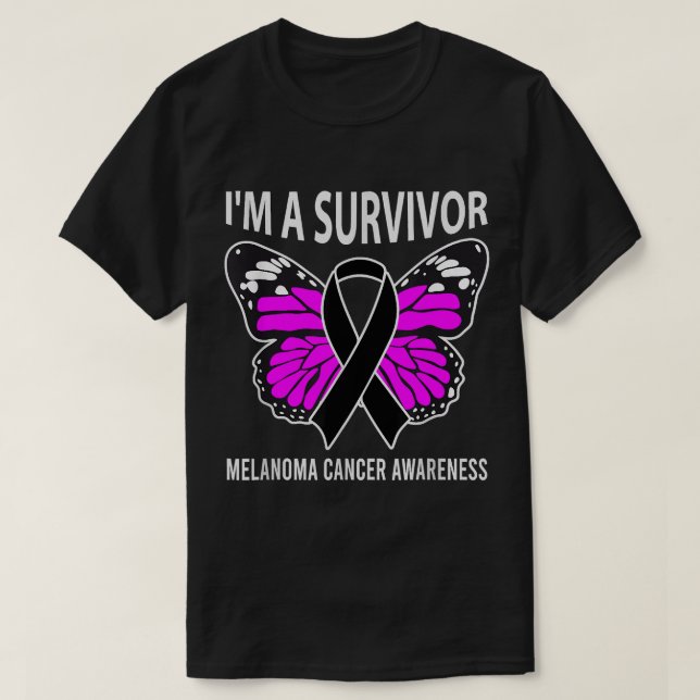 Im A Survivor Melanoma Skin Cancer Awareness T-Shirt (Design Front)