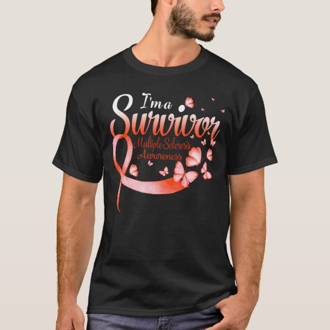I'm A Survivor Multiple Sclerosis Awareness Butter T-Shirt (Front)