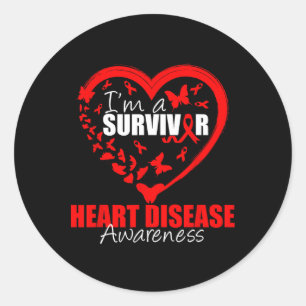 I'm A Survivor Of Heart Disease Awareness Month We Classic Round Sticker