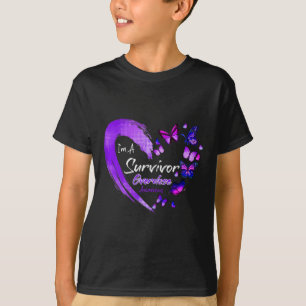 I'm A Survivor Overdose Awareness Purple Butterfly T-Shirt