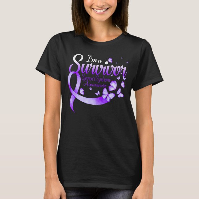 I'm A Survivor Sjogren’s Syndrome Awareness Butter T-Shirt (Front)